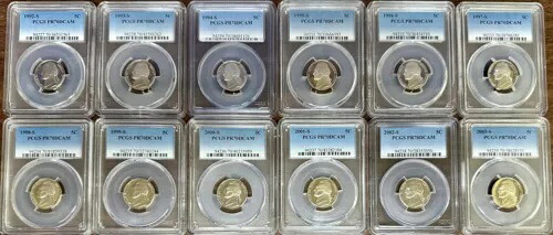 1992-2003 サンフランシスコ ジェファーソン ニッケル PCGS PR70DCAM 12 コイン ロット ?COINGIANTS?|WORLD RESOURCE【KING店】