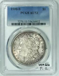 1900-S モルガン ドル PCGS AU-53; VAM-21A;プレミアム品質！｜WORLD RESOURCE【KING店】 117,700円