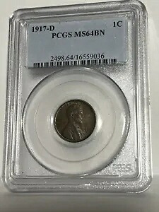 1917 D PCGS リンカーン ウィート セント MS 64BN ブラウン｜WORLD RESOURCE【KING店】