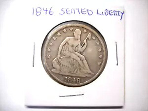 1846年 リバティ座像 シルバー ハーフダラー 細部までよく手入れされている｜WORLD RESOURCE【KING店】 117,700円