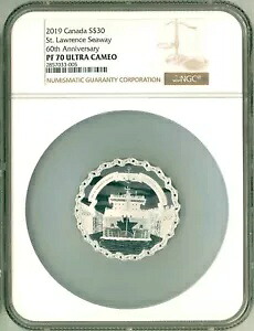 2019 カナダ S$30 セントローレンス水路 60 周年記念 2 オンスNGC PF70 UC COA OGP|WORLD RESOURCE【KING店】