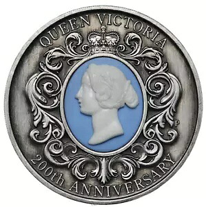 2019 ヴィクトリア女王生誕 200 周年記念 2oz $2 シルバー アンティーク カメオ コイン｜WORLD RESOURCE【KING店】