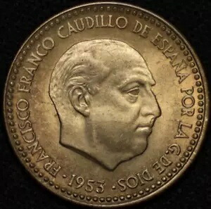 スペイン ~ 1953 (54) ~ 1 ペセタ ~ レアグレード ~ 外国の世界のコイン ?? レア-#29 ??｜WORLD RESOURCE【KING店】 117,700円