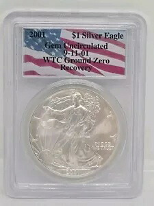 2001 アメリカン シルバー イーグル 2001 年 9 月 11 日 WTC グラウンド ゼロ リカバリ - PCGS 認定｜WORLD RESOURCE【KING店】