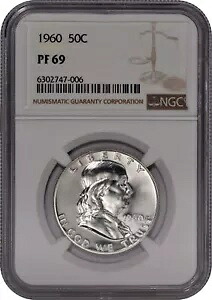 1960 プルーフ フランクリン ハーフダラー 50c NGC PF69 - スポットレス コイン!|WORLD RESOURCE【KING店】