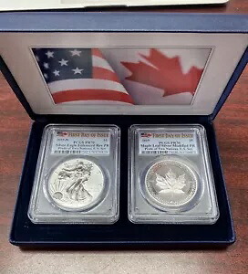2019 W シルバー イーグル/メープル リーフ PCGS PR70 両国プライド FDOI セット｜WORLD RESOURCE【KING店】