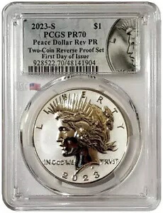 2023-S $1 リバースプルーフ ピースドル PCGS PR70 発行初日銀貨。｜WORLD RESOURCE【KING店】