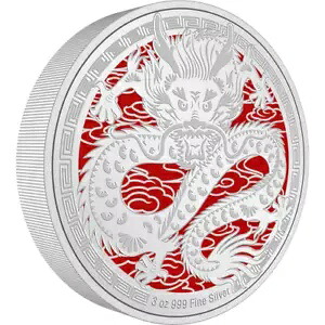 2024 3 オンス シルバー 旧暦ドラゴン 色付きプルーフ コイン ボックス付き｜WORLD RESOURCE【KING店】