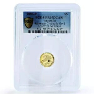 オーストラリア 5 ドル野生動物がワニの動物相を発見 PR69 PCGS 金貨 2006|WORLD RESOURCE【KING店】