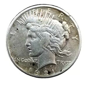 1921 ドル ハイ レリーフ ピース ダラー F/VF 90% シルバー 1 ドル米国コイン # 251 キー日付。｜WORLD RESOURCE【KING店】
