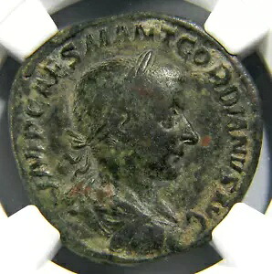ローマコイン ゴルディアヌス 3 世/リベラリタス AD 238-244 ? Sestertius NGC Choice Fine|WORLD RESOURCE【KING店】