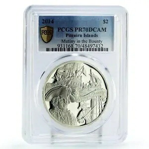ピトケアン諸島 2 $ 賞金首クリッパーの反乱 PR70 PCGS Ag コイン 2014|WORLD RESOURCE【KING店】