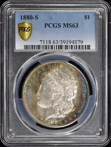 1880-S $1 モルガン ドル PCGS MS63 レア トーン|WORLD RESOURCE【KING店】
