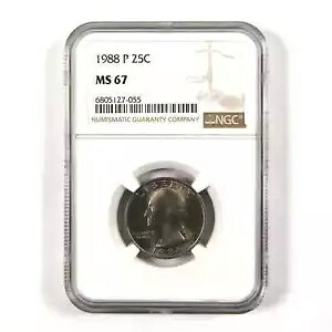 1988 P ワシントン クォーター MS 67 NGC クラッド 25c 未流通 SKU:I9578｜WORLD RESOURCE【KING店】