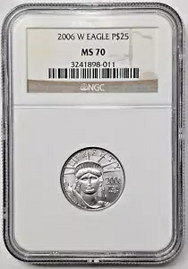 2006-W P$25 1/4 オンス バーニッシュド プラチナ イーグル NGC MS70|WORLD RESOURCE【KING店】