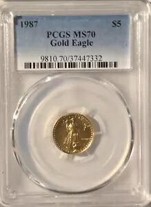 1987 $5 ゴールド アメリカン イーグル PCGS MS-70 送料無料|WORLD RESOURCE【KING店】