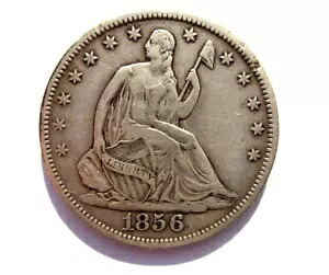 1856-S シーテッド リバティ ハーフダラー 50c コイン サンフランシスコ ミント レア コレクター DAT｜WORLD RESOURCE【KING店】