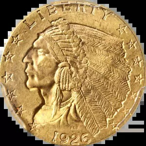1926 インディアン ゴールド $2.50 CAC ステッカー PCGS MS64 素晴らしいアイ アピール ストロング ストライク