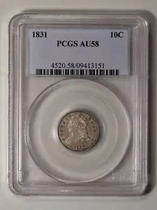 1831 10C キャップド バスト ダイム PCGS AU58｜WORLD RESOURCE【KING店】