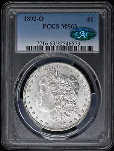 1892-O $1 モルガン ドル PCGS MS63 (CAC)