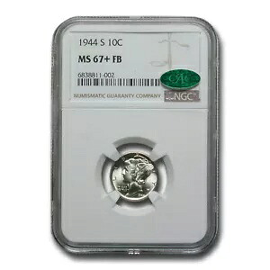 1944-S マーキュリー ダイム MS-67+ NGC CAC (FB)