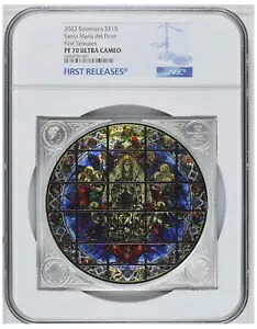 NGC PF70 2022 フィレンツェのサンタ・マリア・デル・フィオーレのバラ窓 銀貨 130g|WORLD RESOURCE【KING店】