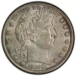 1908-D 50C 理髪師 ハーフダラー PCGS MS63|WORLD RESOURCE【KING店】