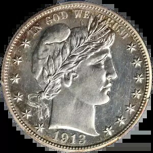 1913 バーバー ハーフダラー プルーフ PCGS PR63 極上のアイアピール ストロングストライク