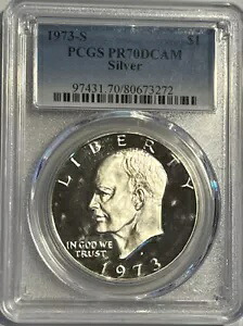 1973-S IKE アイゼンハワー $1 PCGS シルバー PR70DCAM