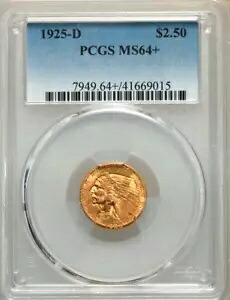 1925-D $2.50 ゴールド * PCGS MS64+ \