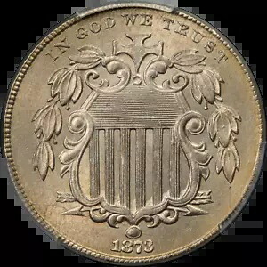 1873 シールド ニッケル オープン 3 CAC ステッカー PCGS MS64 極上のアイアピール ストロングストライク