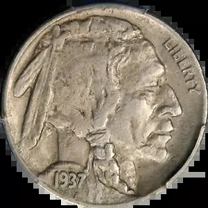 1937-D バッファロー ニッケル 3 脚 CAC ステッカー PCGS XF40 グレート アイ アピール