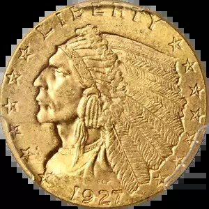 1927 インディアン ゴールド $2.50 CAC ステッカー PCGS MS64 素晴らしいアイアピール ストロングストライク