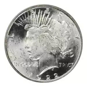 1922-D 平和ドル PCGS MS65 CAC