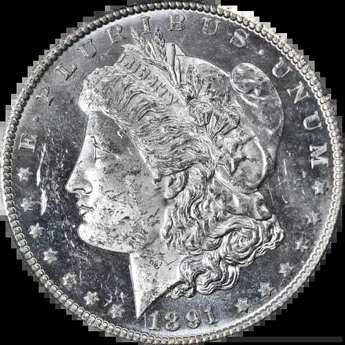 1891-CC モーガン シルバー ダラー PCGS MS62 PL ナイス アイ アピール ストロング ストライク