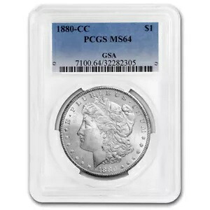 1880-CC モルガン ドル MS-64 PCGS (GSA)