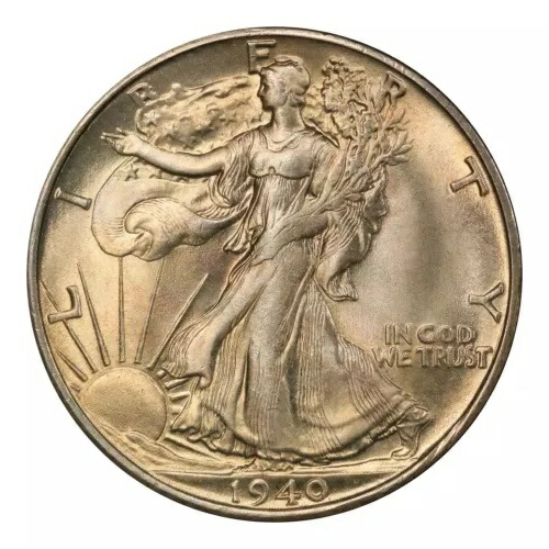 1940-S ウォーキング リバティ ハーフダラー PCGS MS66
