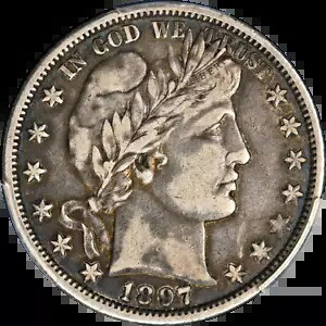 1897-O バーバー ハーフダラー PCGS VF35 グレート アイ アピール ナイス ストライク