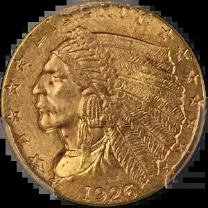 1926 インディアン ゴールド $2.50 PCGS MS64+ 素晴らしいアイアピール 強いストライク