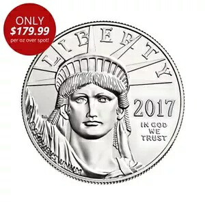 1オンス アメリカン プラチナ イーグル コイン (ランダム年) 販売中!