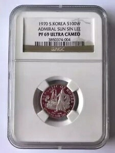 NGC PF69 KE4303 韓国 1970年 Admiral Sun Sin Lee 100ウォン銀貨｜WORLD RESOURCE【KING店】