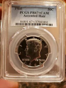 1964 プルーフ ケネディ ハーフダラー アクセント ヘア PCGS PR67+CAM 入手困難｜WORLD RESOURCE【KING店】