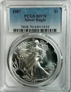 1987 アメリカン シルバー イーグル - PCGS MS70 - 完璧 - 希少｜WORLD RESOURCE【KING店】