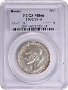 ブーン記念シルバー ハーフダラー 1935/1934-S MS66 PCGS｜WORLD RESOURCE【KING店】 381,645円