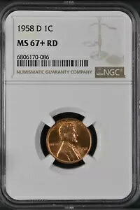 1958-D 1C RD リンカーン小麦 1 セント NGC MS67+RD 6806170-086｜WORLD RESOURCE【KING店】
