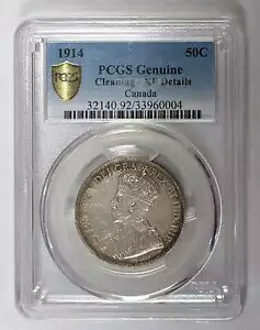 1914 カナダ 50c シルバー PCGS 純正クリーニング XF 詳細｜WORLD RESOURCE【KING店】