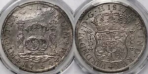 PCGS AU 詳細 ペルー 1754-LM JD 8 レアル スペイン コロニアル ピラー シルバー コイン｜WORLD RESOURCE【KING店】