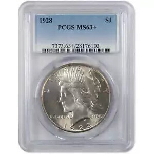 1928 ピース ダラー MS 63+ PCGS 90% シルバー $1 コイン SKU:I9741 384,120円