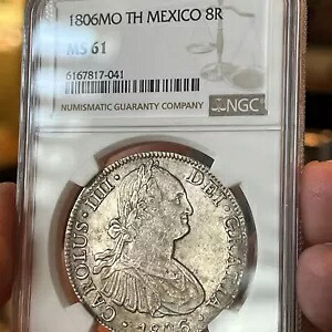 1806 MO TH メキシコ 8 レアル NGC MS61 OH MY WORLD コイン ??他よりも優れた NGC