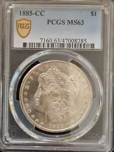 1885 CC モーガン シルバー ドル - PCGS MS63
